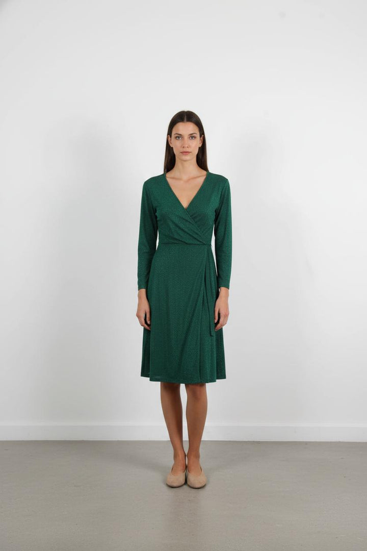 Robe portefeuille verte - Taille L/40