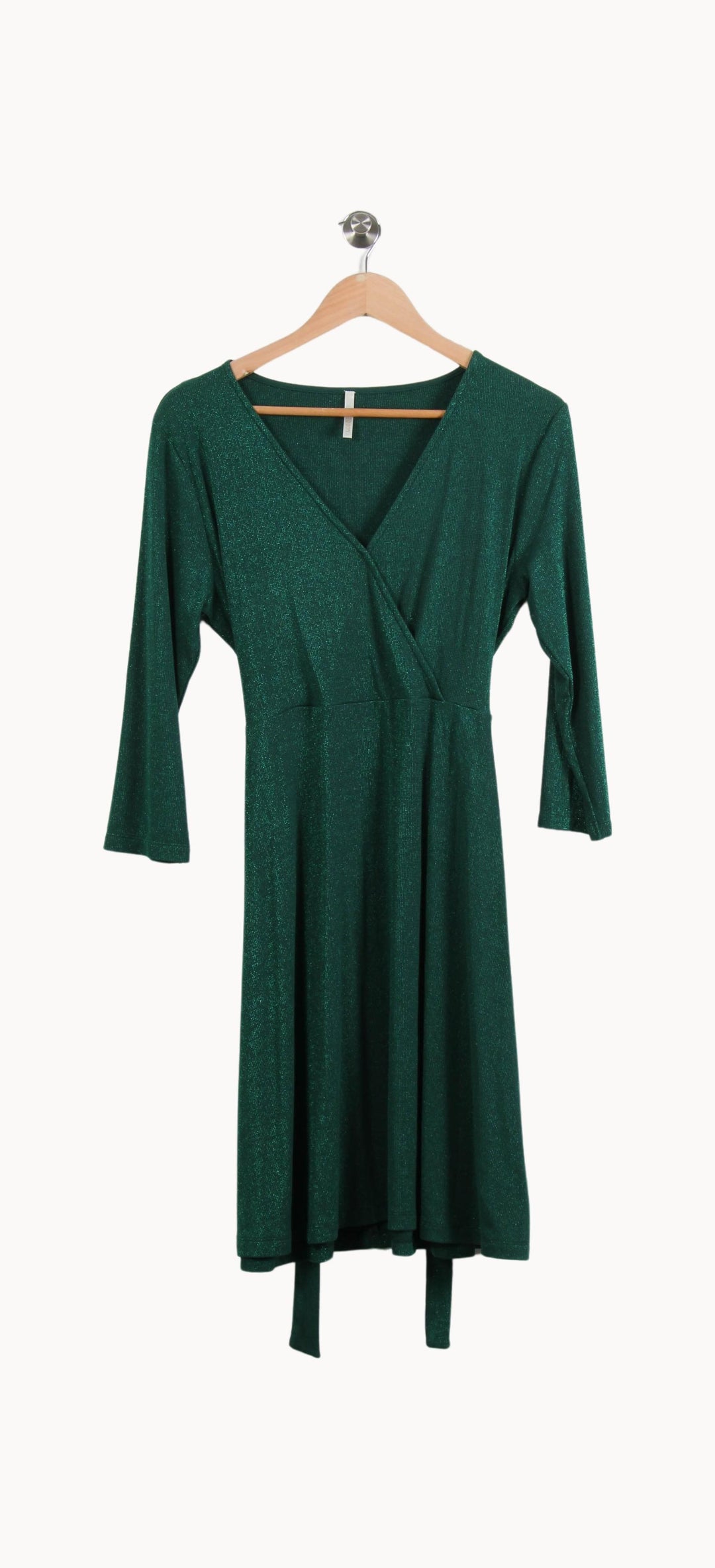 Robe portefeuille verte - Taille L/40 de la marque I.Code | PARAD69748 - Vendu par Paradigme - Image 2