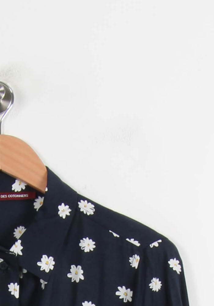 Robe Chemise Bleu et Blanc - Taille S/36 de la marque Comptoir des Cotonniers | PARAD69755 - Vendu par Paradigme - Image 3