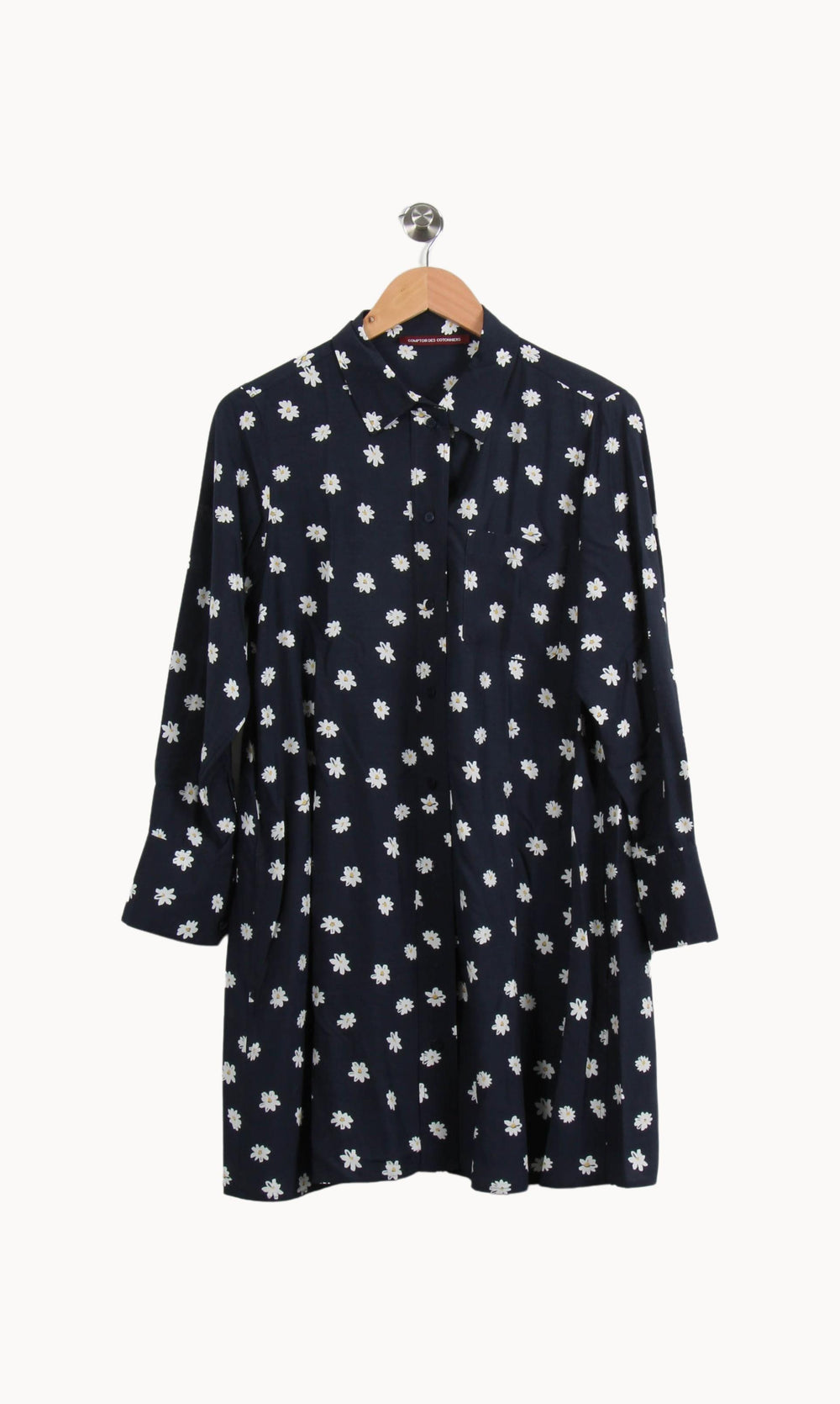 Robe Chemise Bleu et Blanc - Taille S/36 de la marque Comptoir des Cotonniers | PARAD69755 - Vendu par Paradigme - Image 2