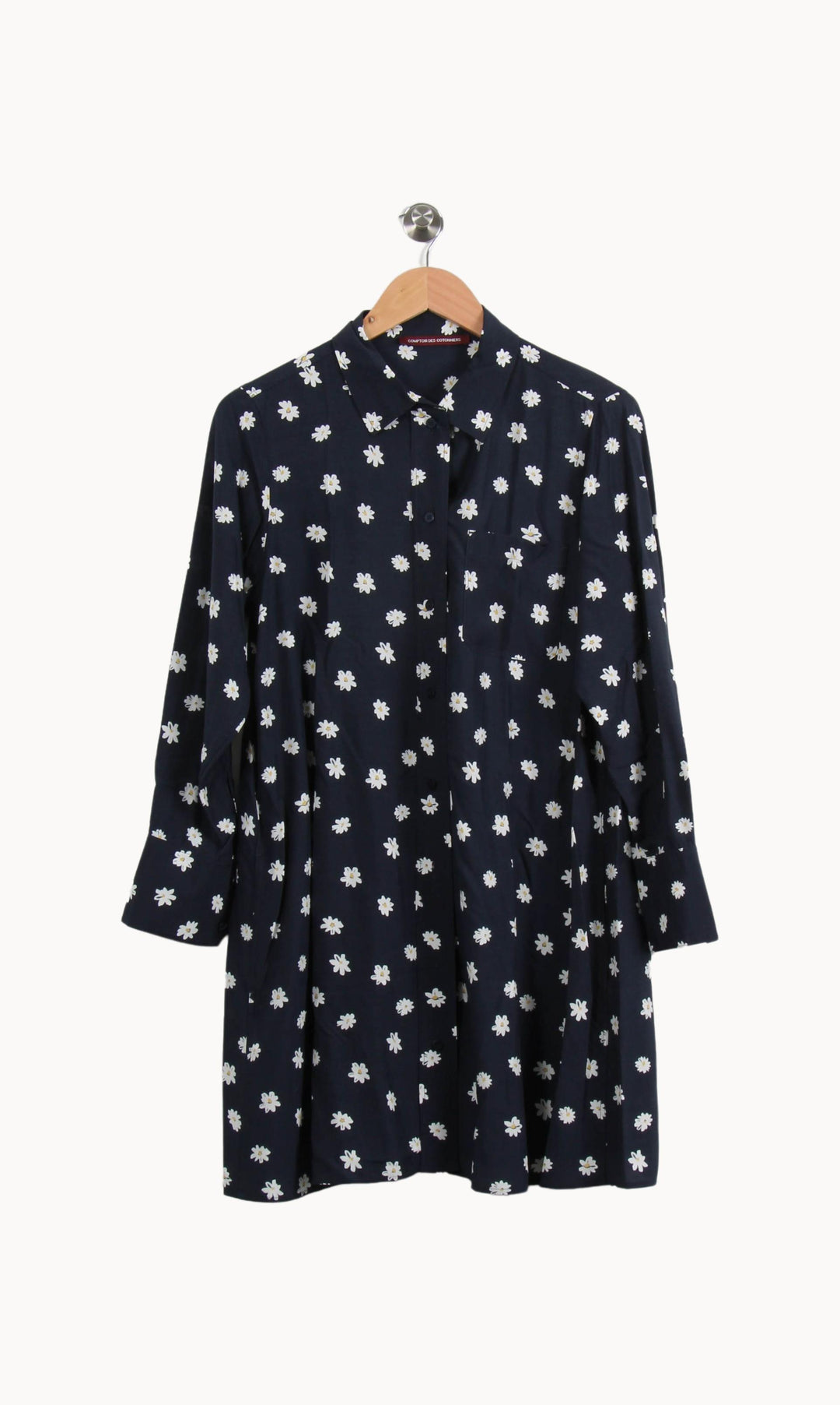Robe Chemise Bleu et Blanc - Taille S/36 de la marque Comptoir des Cotonniers | PARAD69755 - Vendu par Paradigme - Image 2