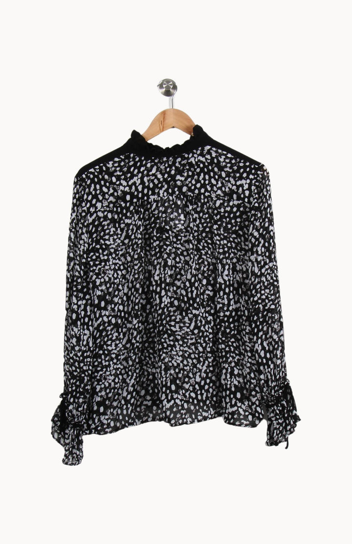 Blouse Noire et Blanche - Taille L/40 de la marque The Kooples | PARAD69759 - Vendu par Paradigme - Image 4