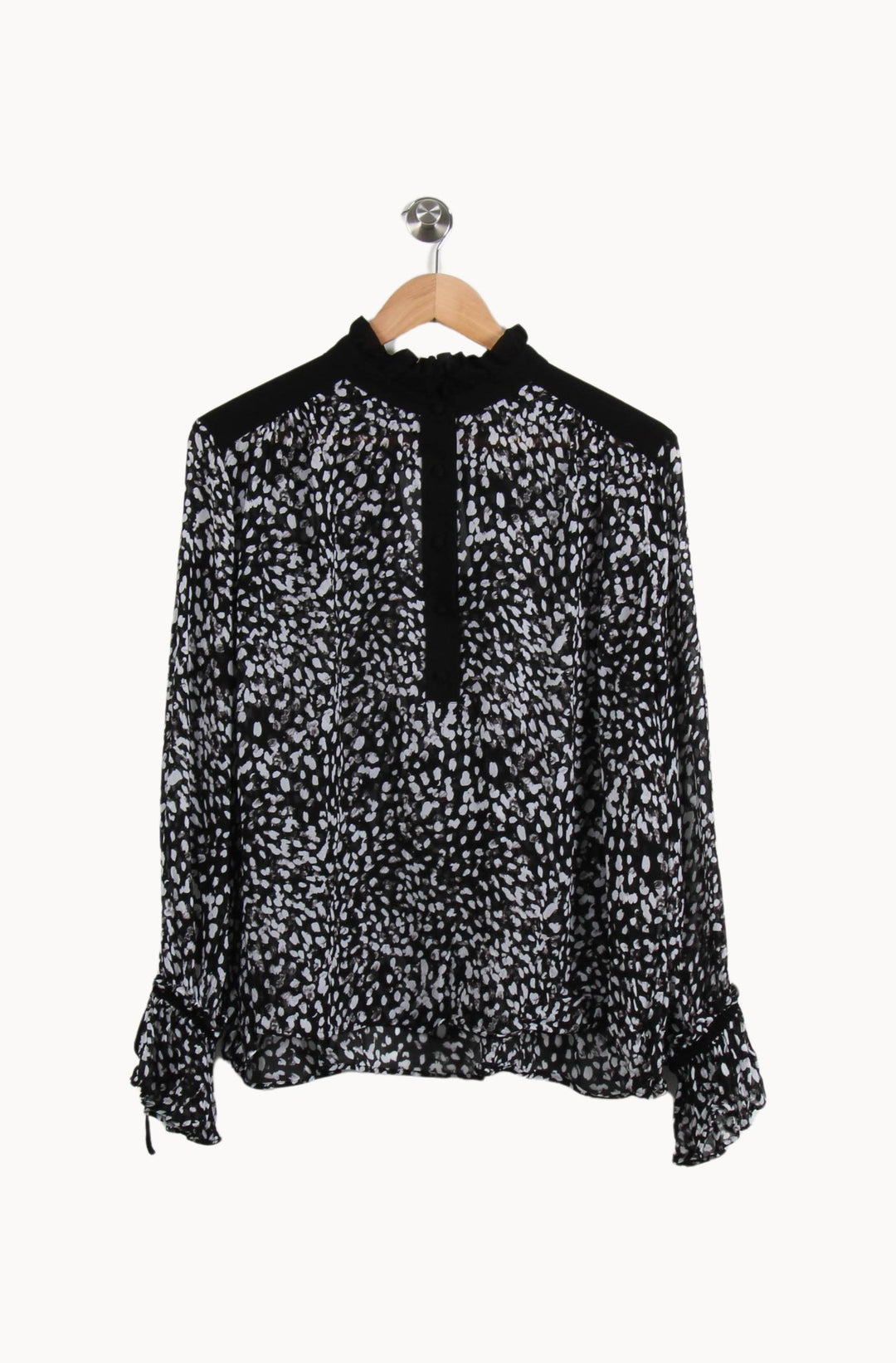 Blouse Noire et Blanche - Taille L/40 de la marque The Kooples | PARAD69759 - Vendu par Paradigme - Image 2