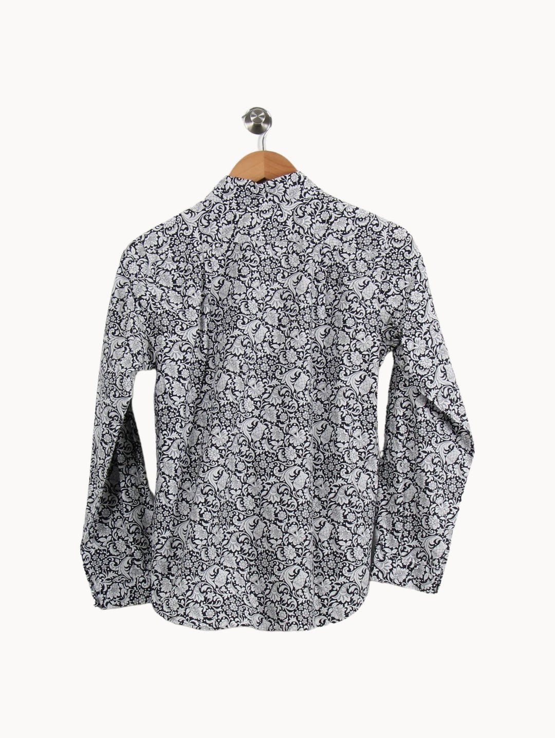 Chemise Imprimée Noire et Blanche - Taille S/36 de la marque Agnès b. | PARAD69771 - Vendu par Paradigme - Image 4