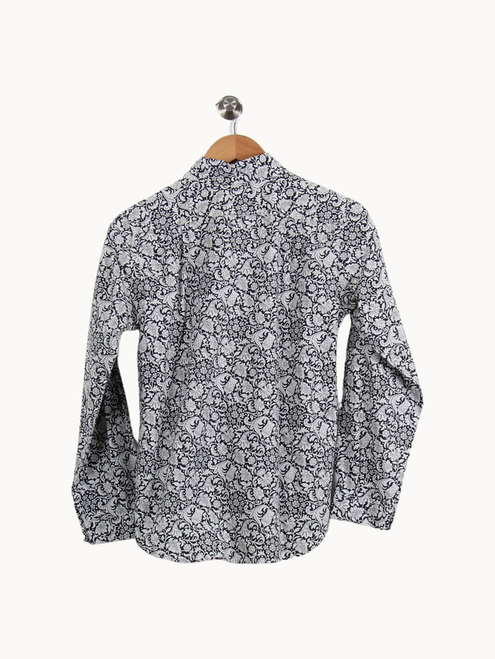 Chemise Imprimée Noire et Blanche - Taille S/36 de la marque Agnès b. | PARAD69771 - Vendu par Paradigme - Image 4