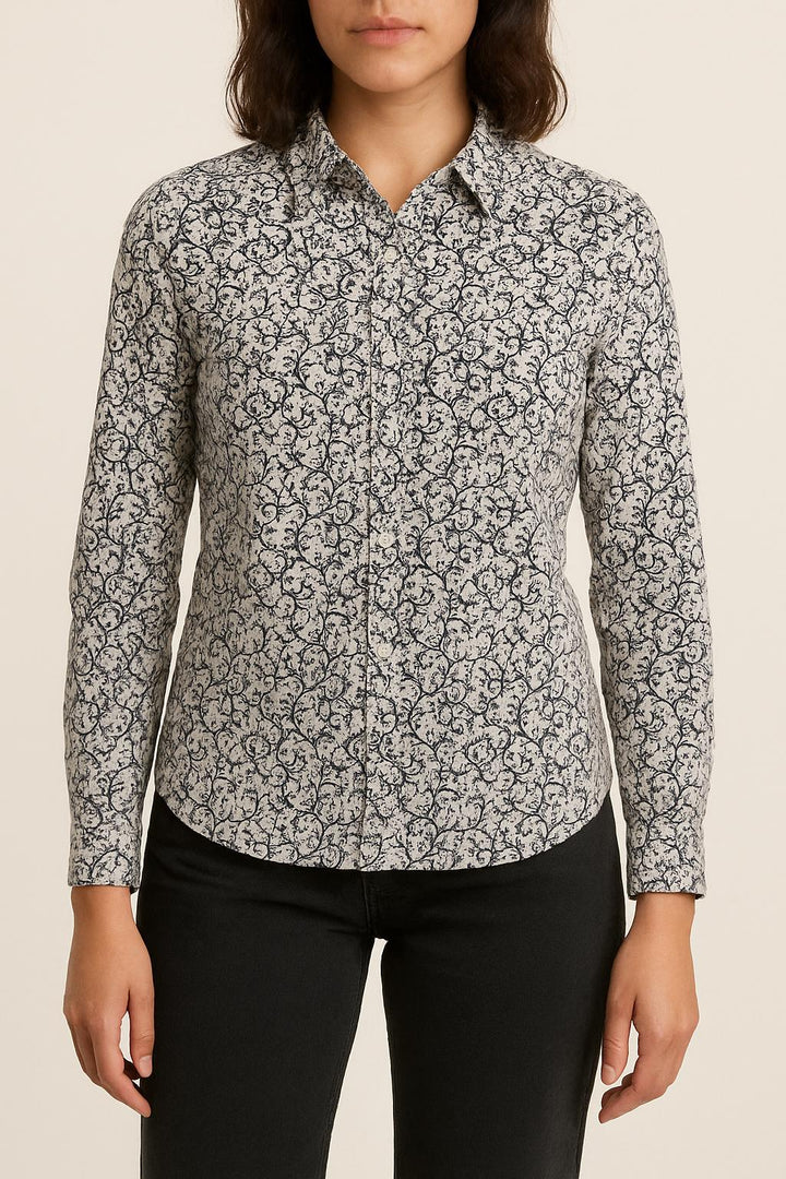 Chemise Imprimée Noire et Blanche - Taille S/36 de la marque Agnès b. | PARAD69771 - Vendu par Paradigme - Image 1