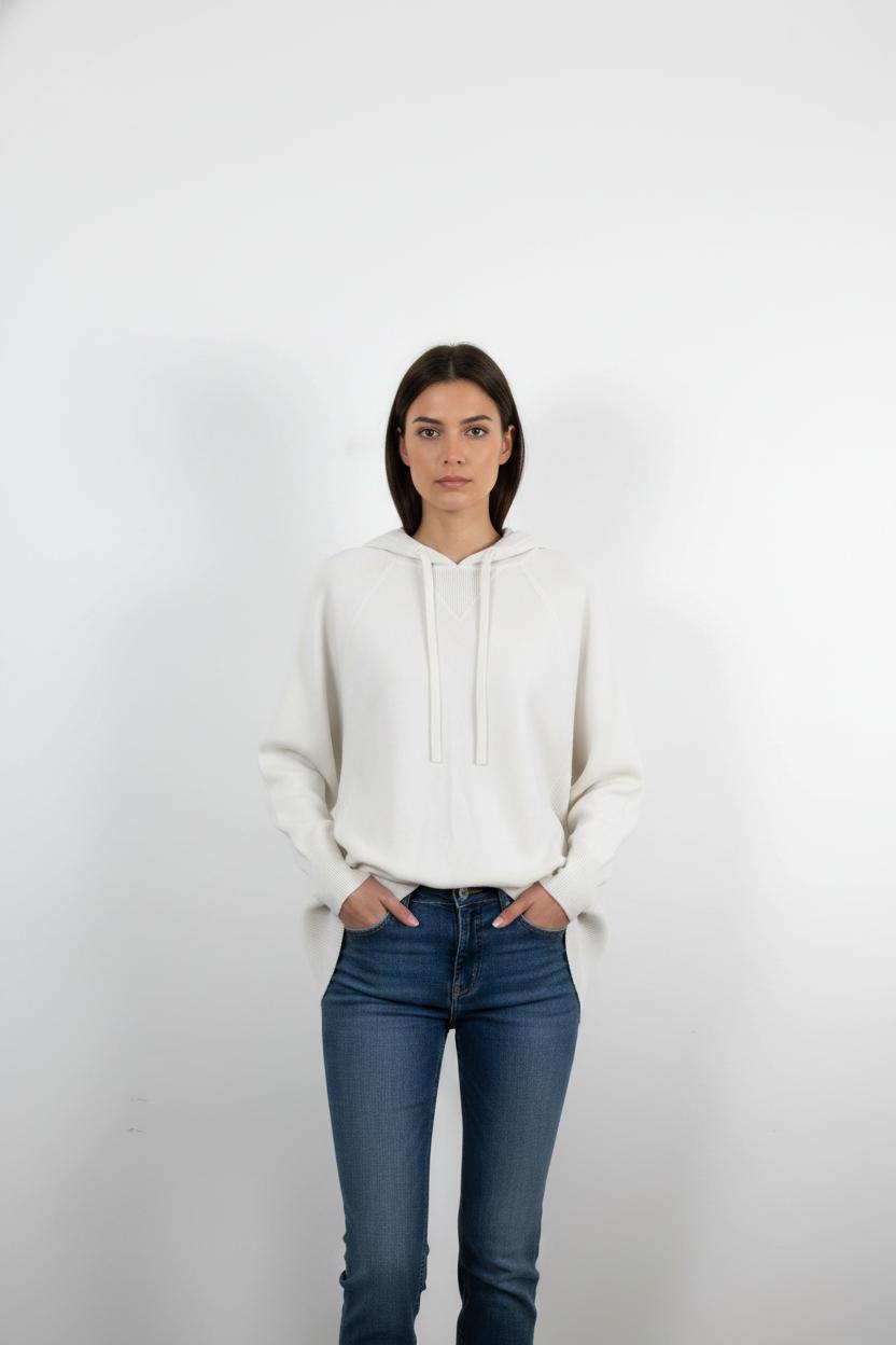 Sweat À Capuche Blanc - Taille T.U.