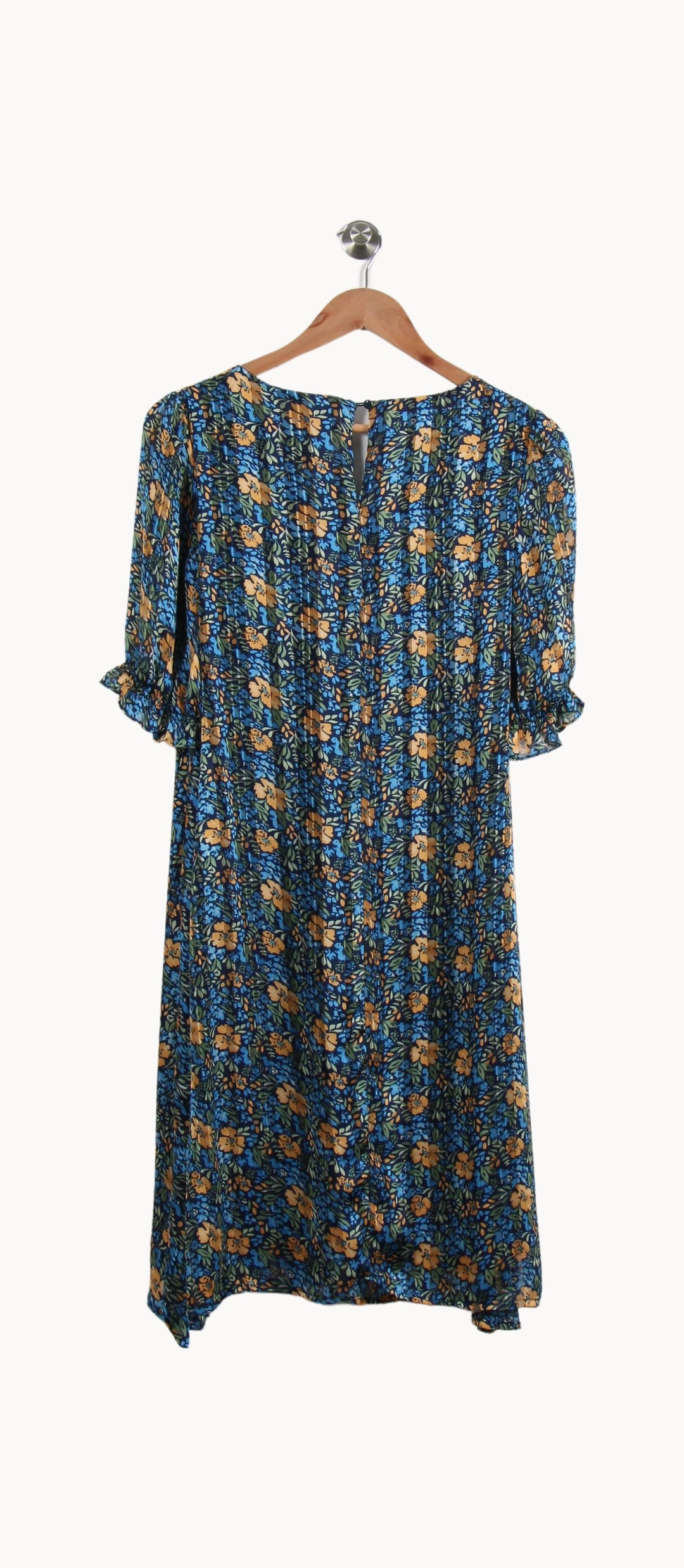 Robe Fleurie Bleue et Jaune - Taille M/38 de la marque Grace & Mila | PARAD69779 - Vendu par Paradigme - Image 4