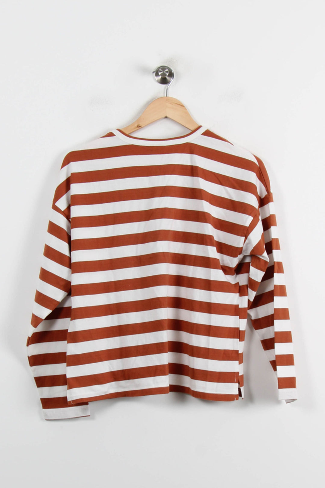 Tee-shirt à Rayures Marron et Blanc - Taille S/36 de la marque Karl Marc John | PARAD69784 - Vendu par Paradigme - Image 4