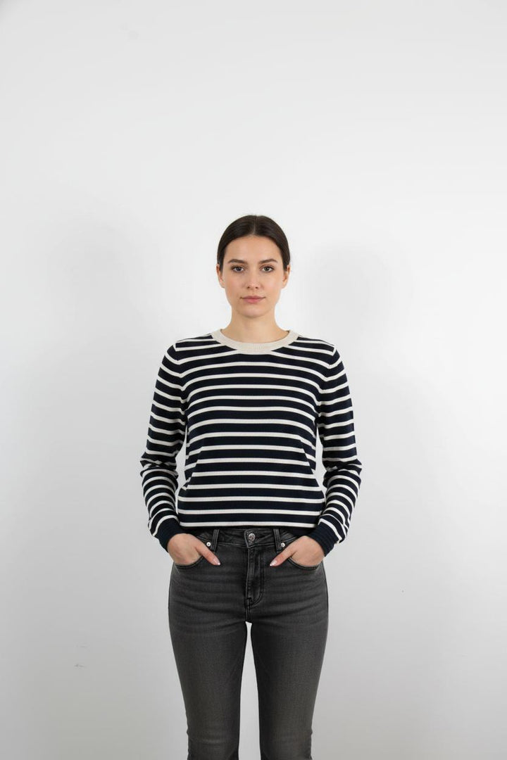 Pull Rayé Bleu et Blanc - Taille XS/34