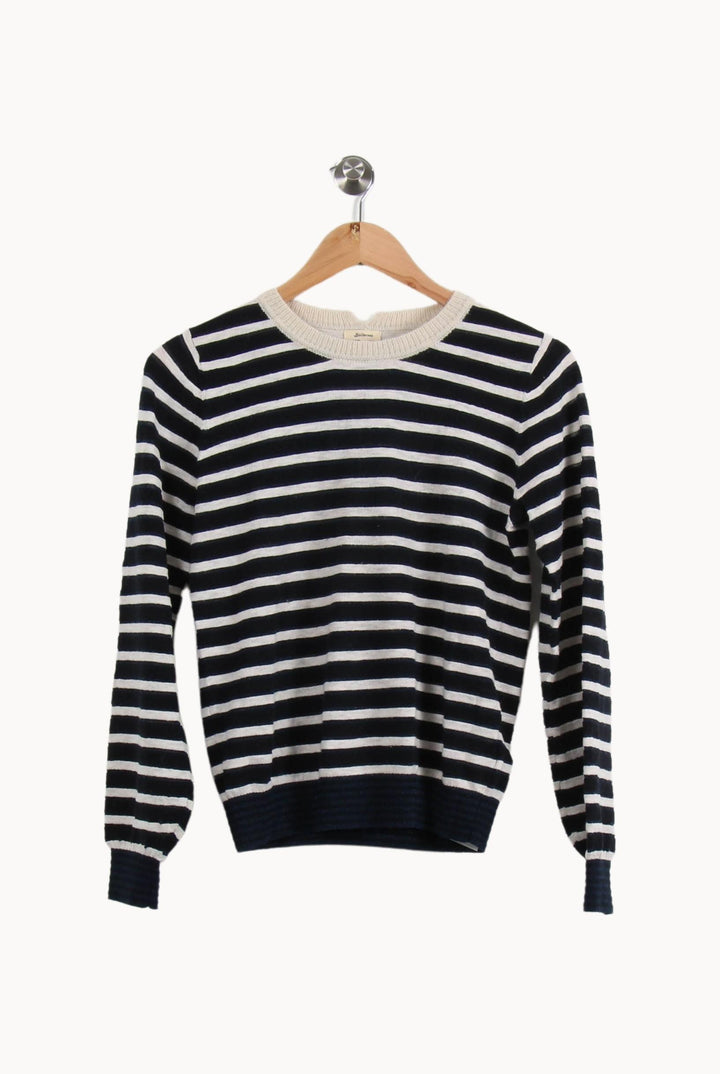 Pull Rayé Bleu et Blanc - Taille XS/34 de la marque Bellerose | PARAD69796 - Vendu par Paradigme - Image 2