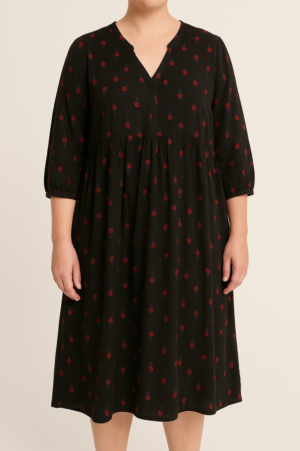 Robe Longue Noire et Rouge - Taille L/40 de la marque Claudie Pierlot | PARAD69799 - Vendu par Paradigme - Image 1