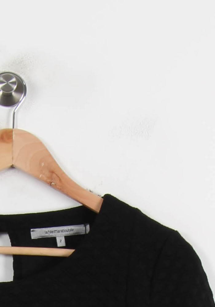 Robe Noire - Taille M/38 de la marque La Fée Maraboutée | PARAD69801 - Vendu par Paradigme - Image 3