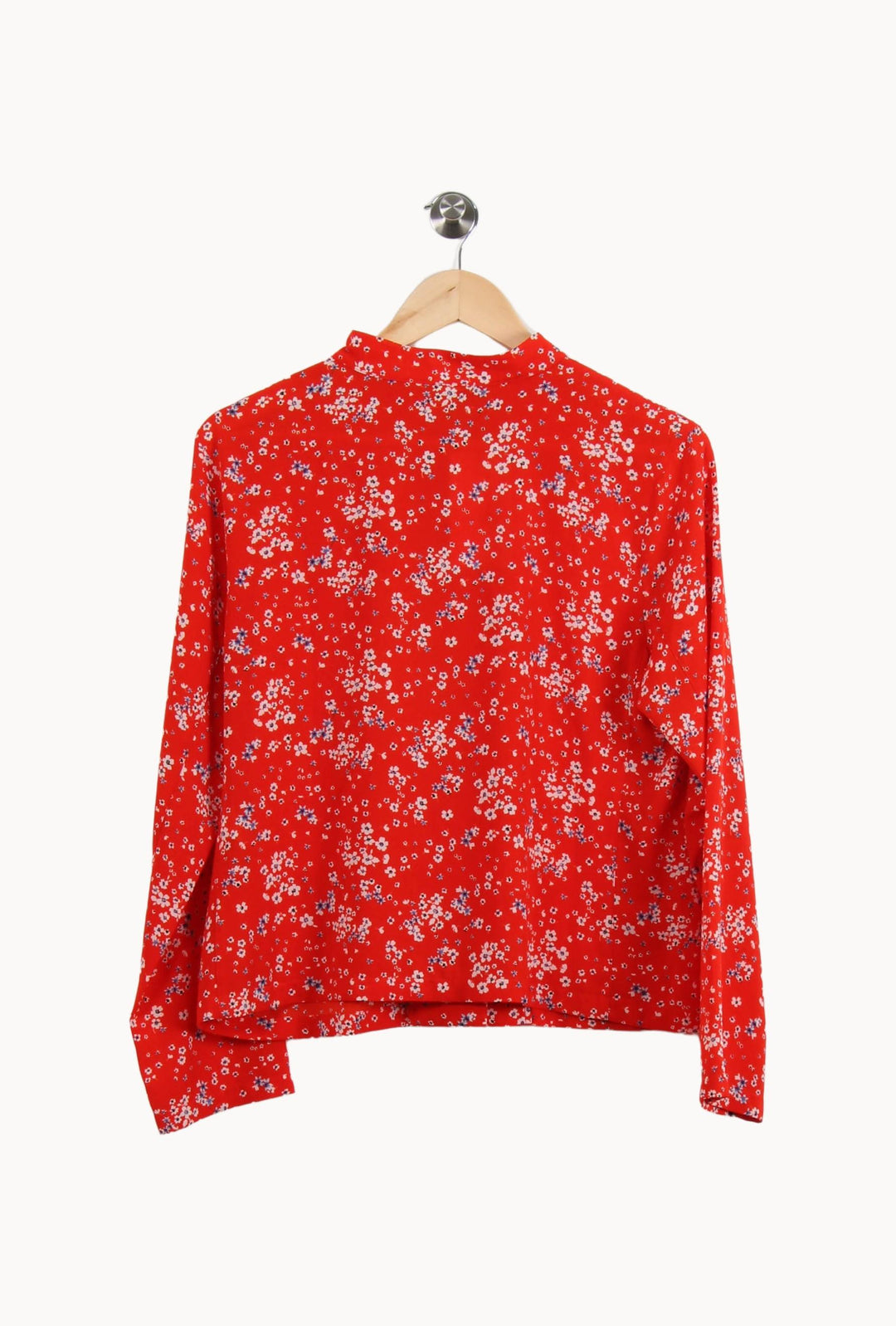 Chemise Fleurie Rouge et Blanche - Taille M/38 de la marque Agnès b. | PARAD69803 - Vendu par Paradigme - Image 4