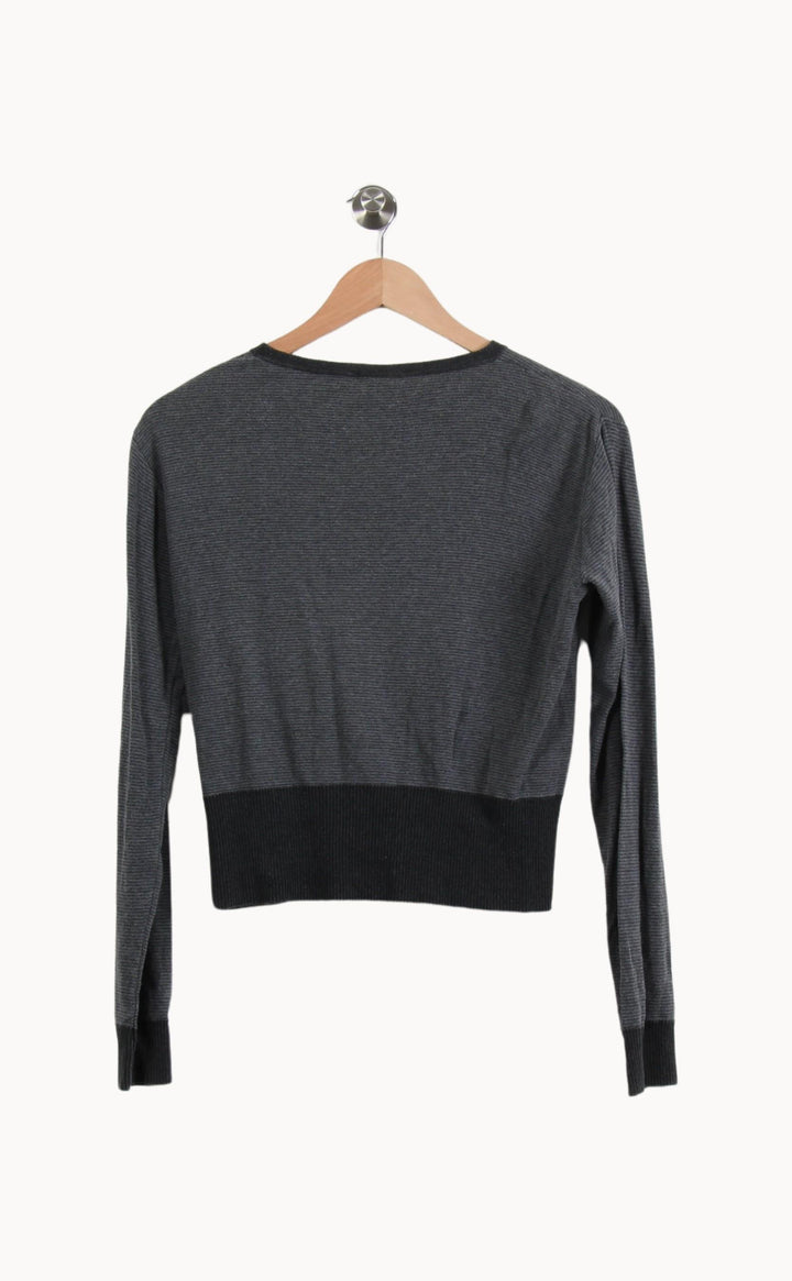 Cardigan Gris et Noir - Taille M/38 de la marque Agnès b. | PARAD69804 - Vendu par Paradigme - Image 4