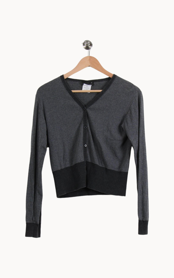 Cardigan Gris et Noir - Taille M/38 de la marque Agnès b. | PARAD69804 - Vendu par Paradigme - Image 2