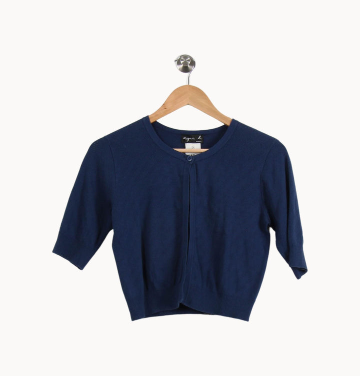 Cardigan Bleu - Taille M/38 de la marque Agnès b. | PARAD69806 - Vendu par Paradigme - Image 2