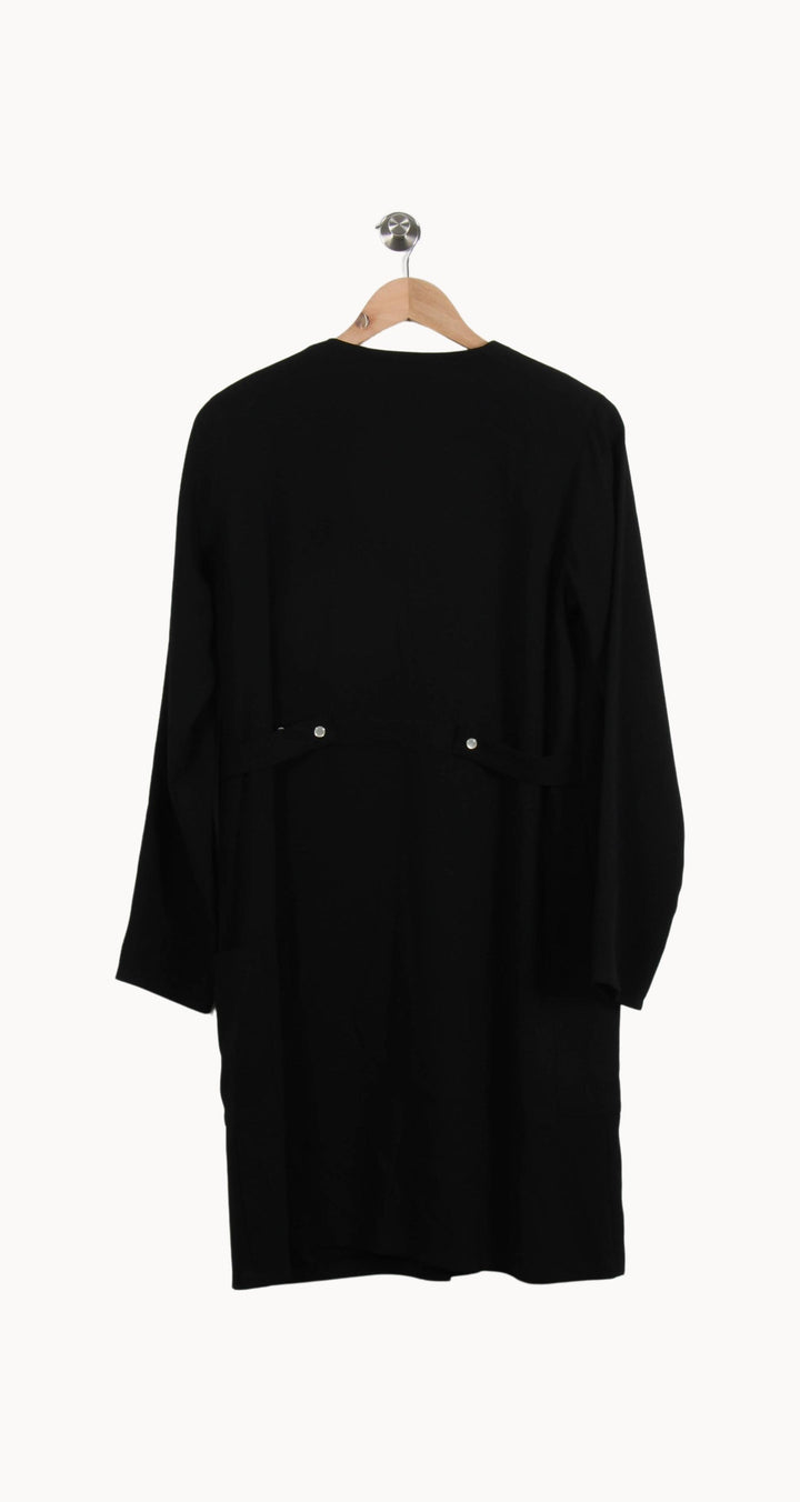 Robe Chemise Noire - Taille L/40 de la marque Agnès b. | PARAD69807 - Vendu par Paradigme - Image 4