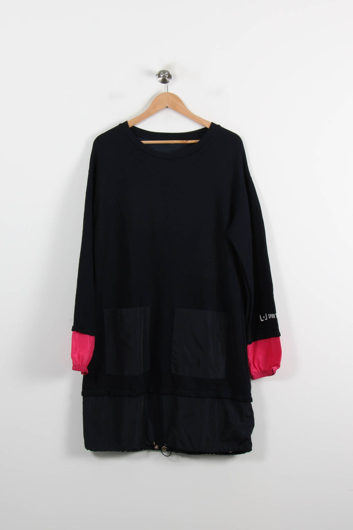 Robe Midi Noire et Rose - Taille XXL/44 de la marque Liu Jo | PARAD69811 - Vendu par Paradigme - Image 2