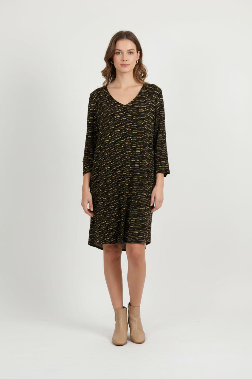 Robe Noire et Jaune - Taille XL/42 de la marque La Fée Maraboutée | PARAD69816 - Vendu par Paradigme - Image 1