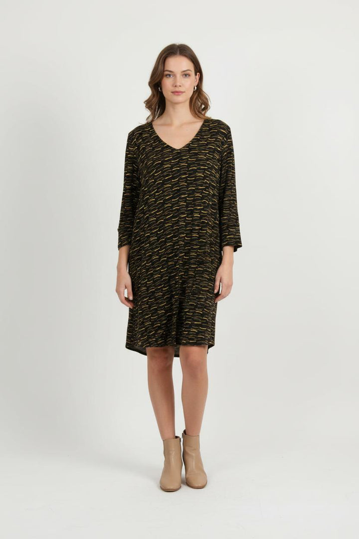 Robe Noire et Jaune - Taille XL/42 de la marque La Fée Maraboutée | PARAD69816 - Vendu par Paradigme - Image 1