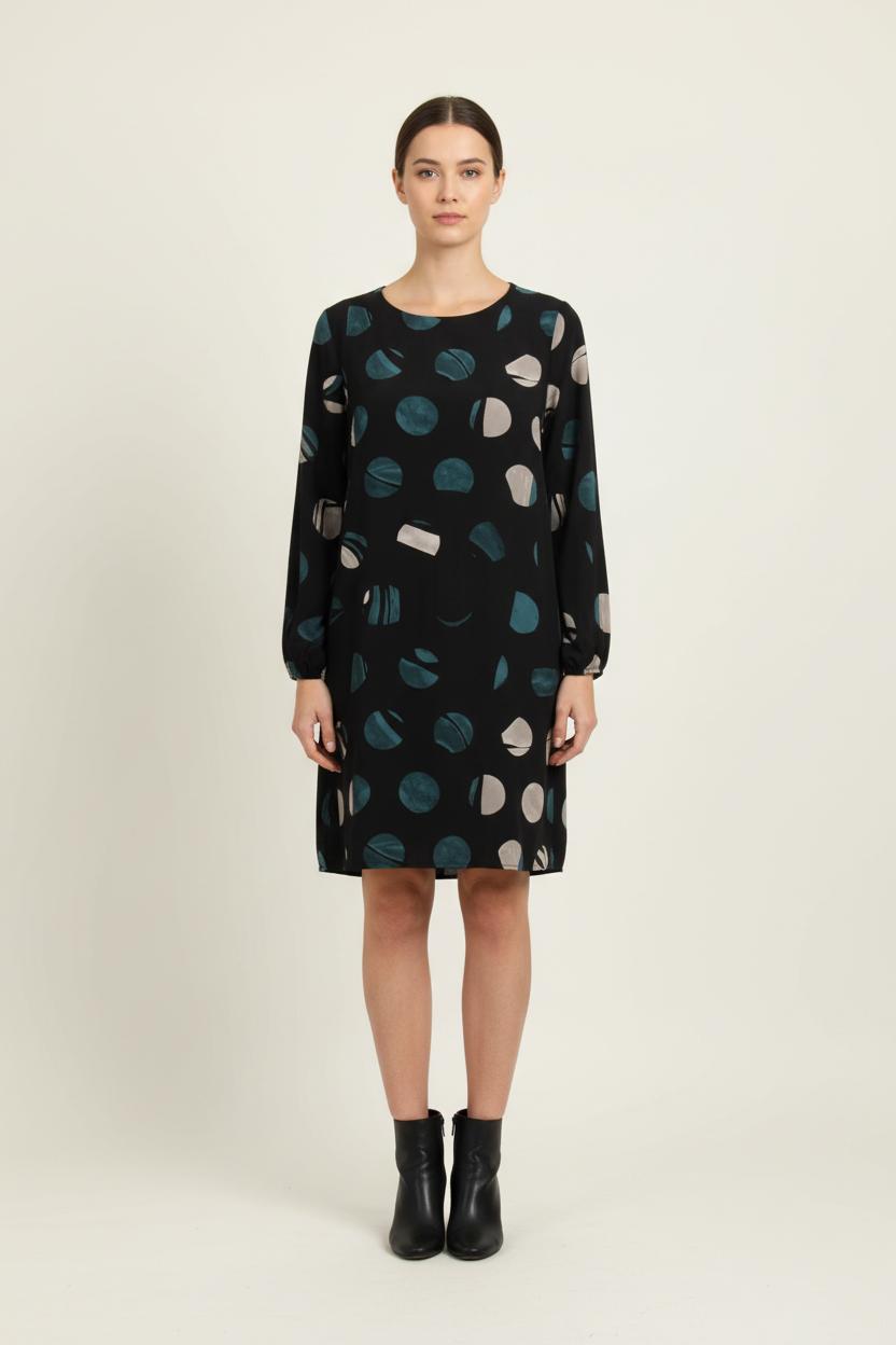 Robe Noire et Beige - Taille XL/42 de la marque La Fée Maraboutée | PARAD69817 - Vendu par Paradigme - Image 1