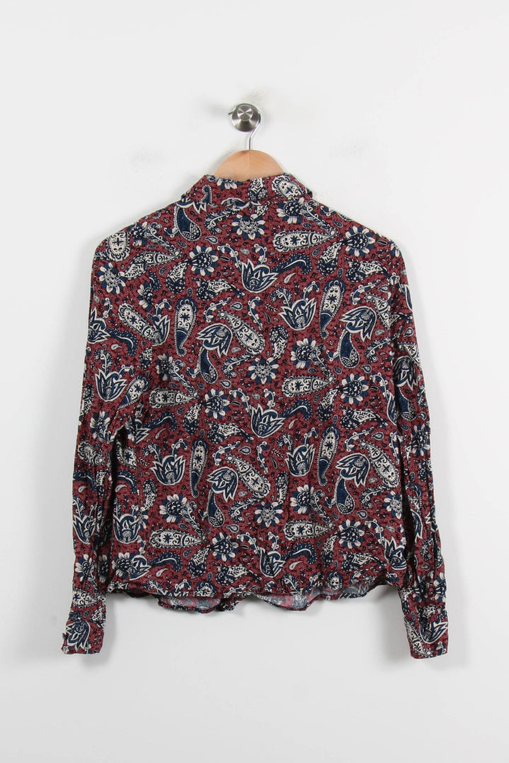 Chemisier Rouge et Bleu - Taille M/38 de la marque La Fée Maraboutée | PARAD69819 - Vendu par Paradigme - Image 4