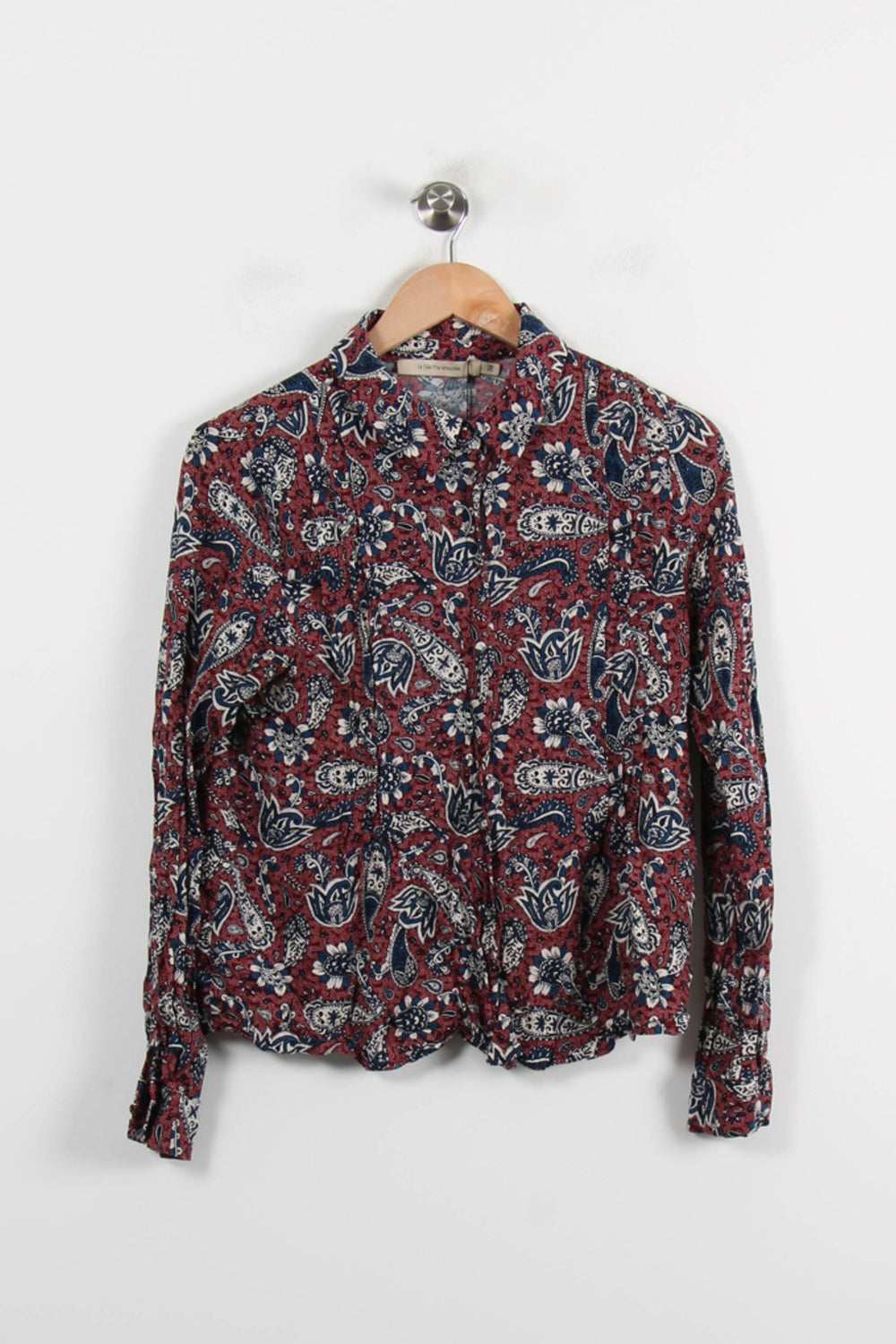 Chemisier Rouge et Bleu - Taille M/38 de la marque La Fée Maraboutée | PARAD69819 - Vendu par Paradigme - Image 2