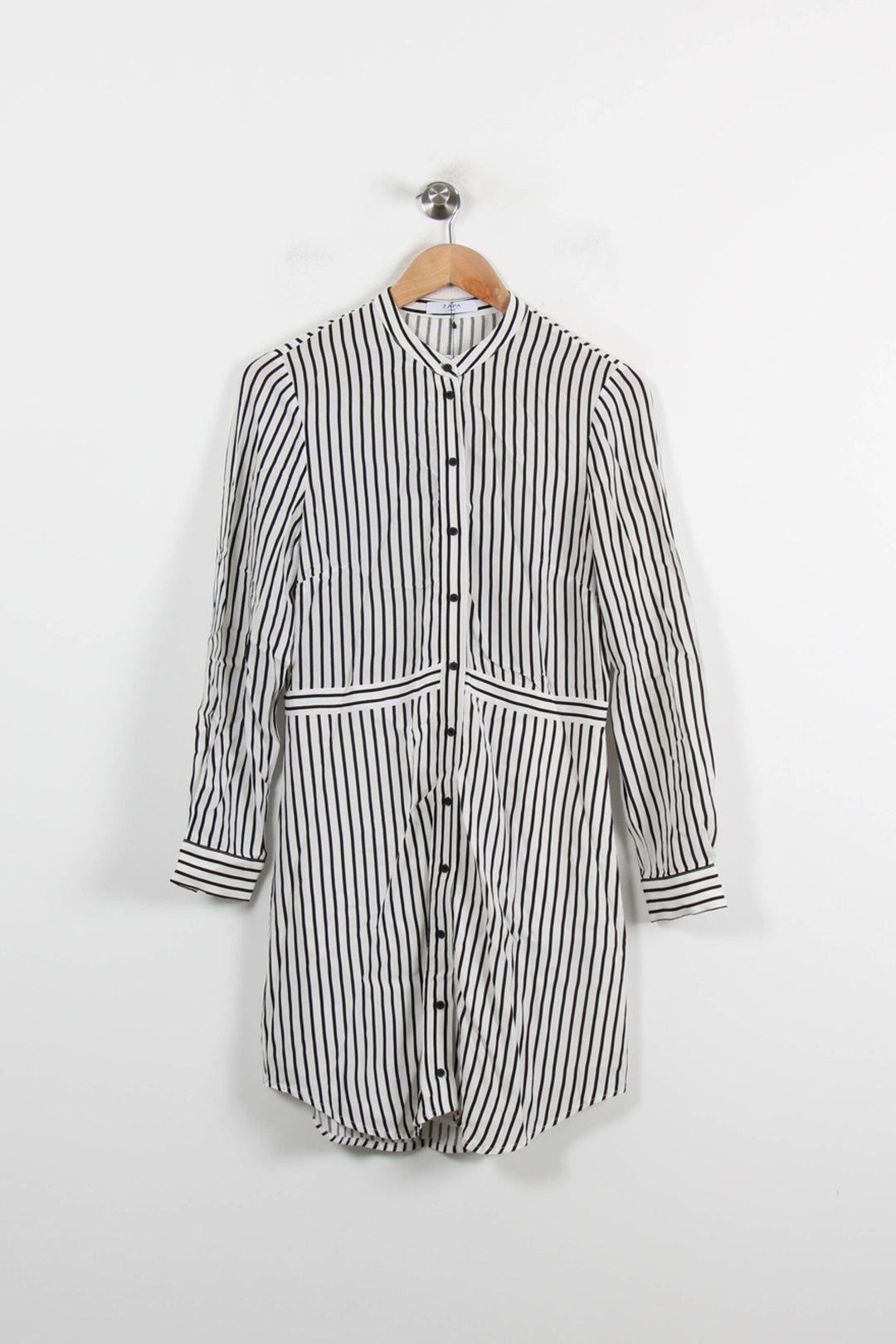 Robe Chemise Blanche et Noire - Taille S/36 de la marque ZAPA | PARAD69821 - Vendu par Paradigme - Image 2