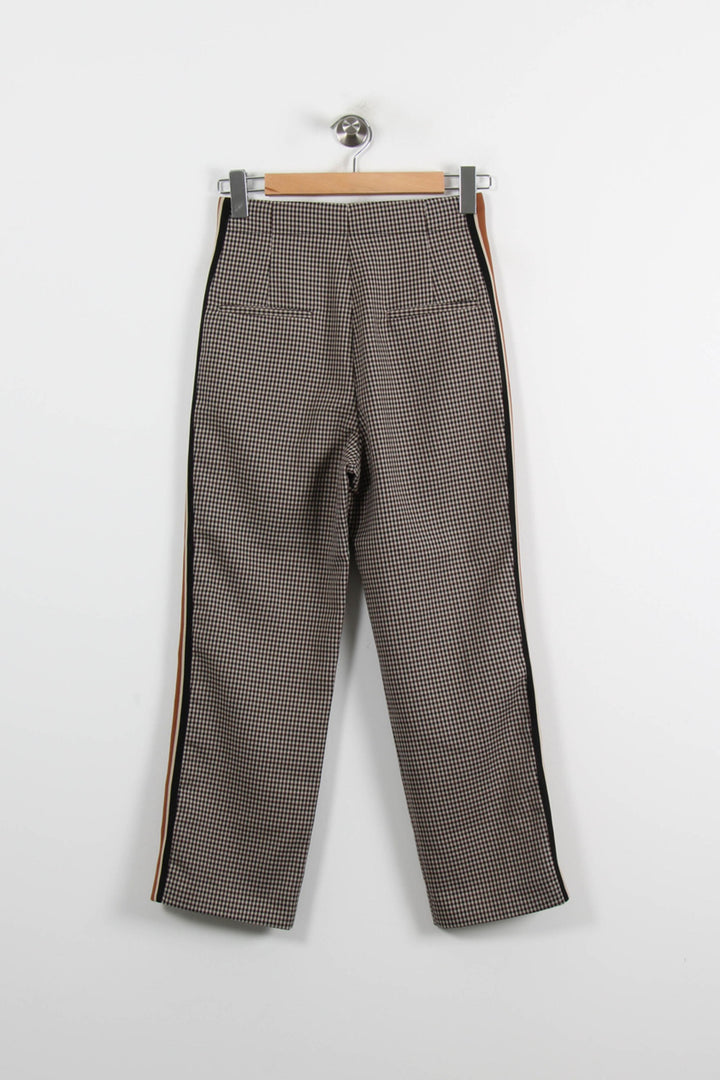 Pantalon Carreaux Marron et Noir - Taille XS/34 de la marque Sandro | PARAD69823 - Vendu par Paradigme - Image 4
