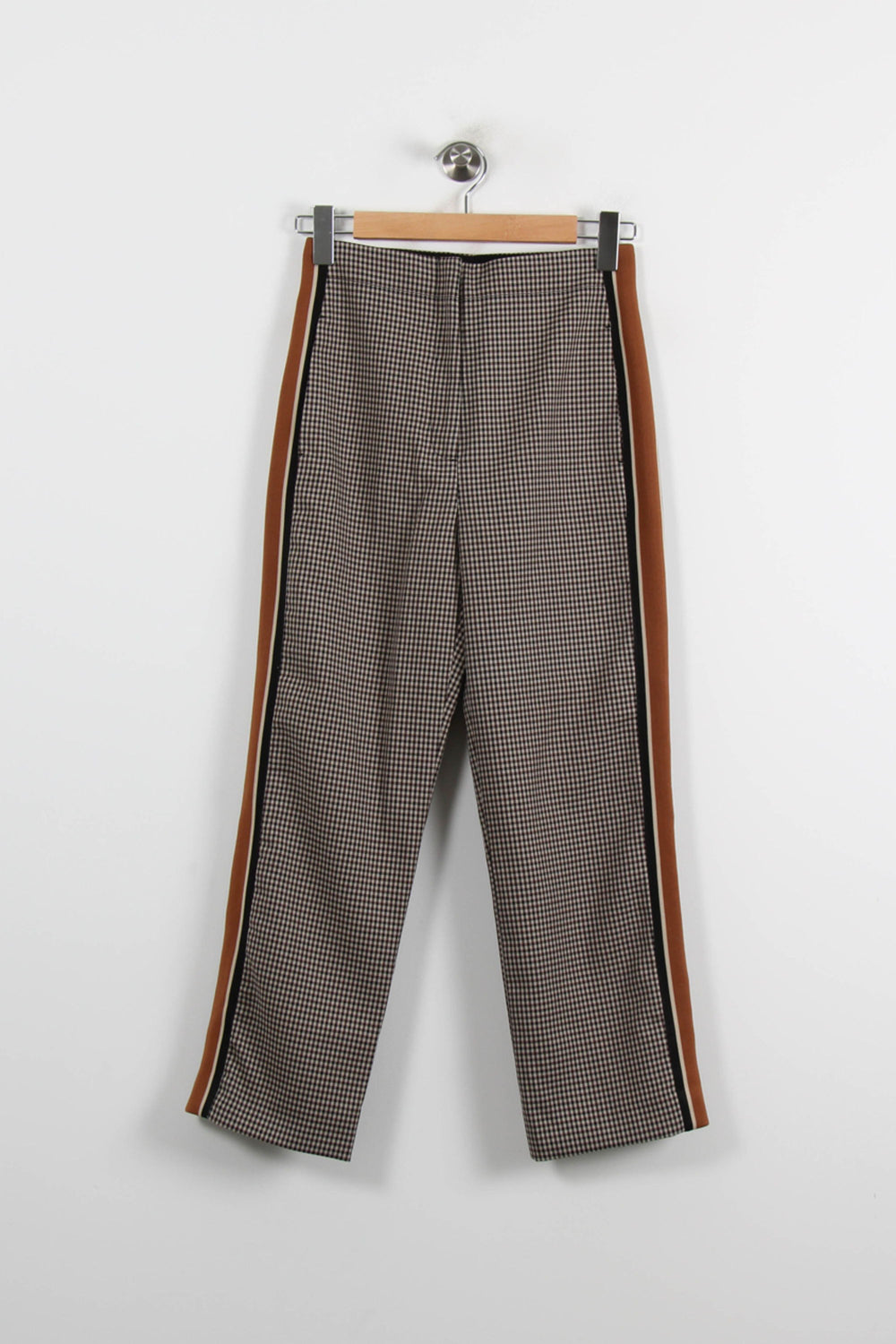 Pantalon Carreaux Marron et Noir - Taille XS/34 de la marque Sandro | PARAD69823 - Vendu par Paradigme - Image 2