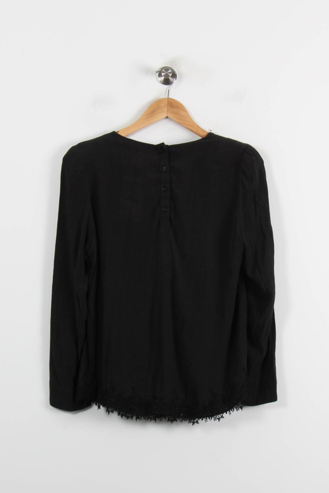 Blouse Noire - Taille L/40 de la marque Sandro | PARAD69831 - Vendu par Paradigme - Image 4