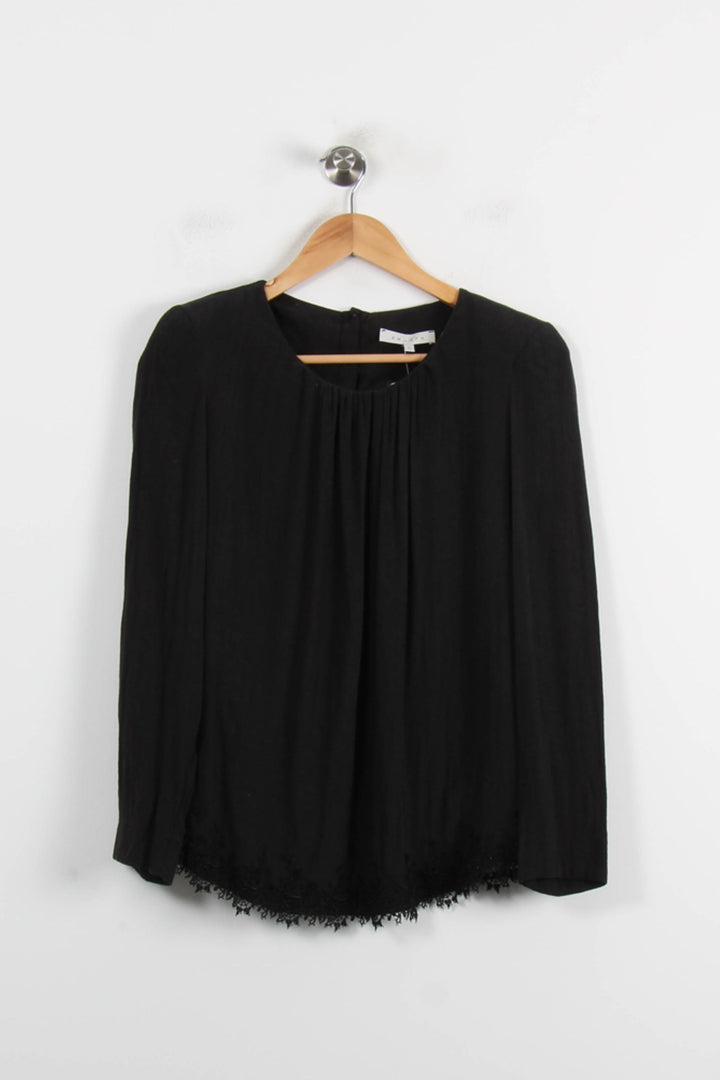 Blouse Noire - Taille L/40 de la marque Sandro | PARAD69831 - Vendu par Paradigme - Image 2