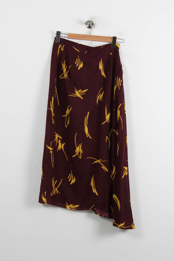 Jupe Midi Bordeaux et Jaune - Taille M/38 de la marque Bimba y Lola | PARAD69847 - Vendu par Paradigme - Image 4