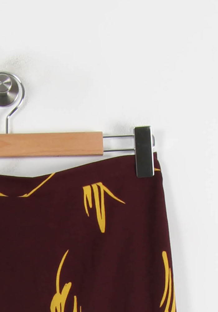 Jupe Midi Bordeaux et Jaune - Taille M/38 de la marque Bimba y Lola | PARAD69847 - Vendu par Paradigme - Image 3