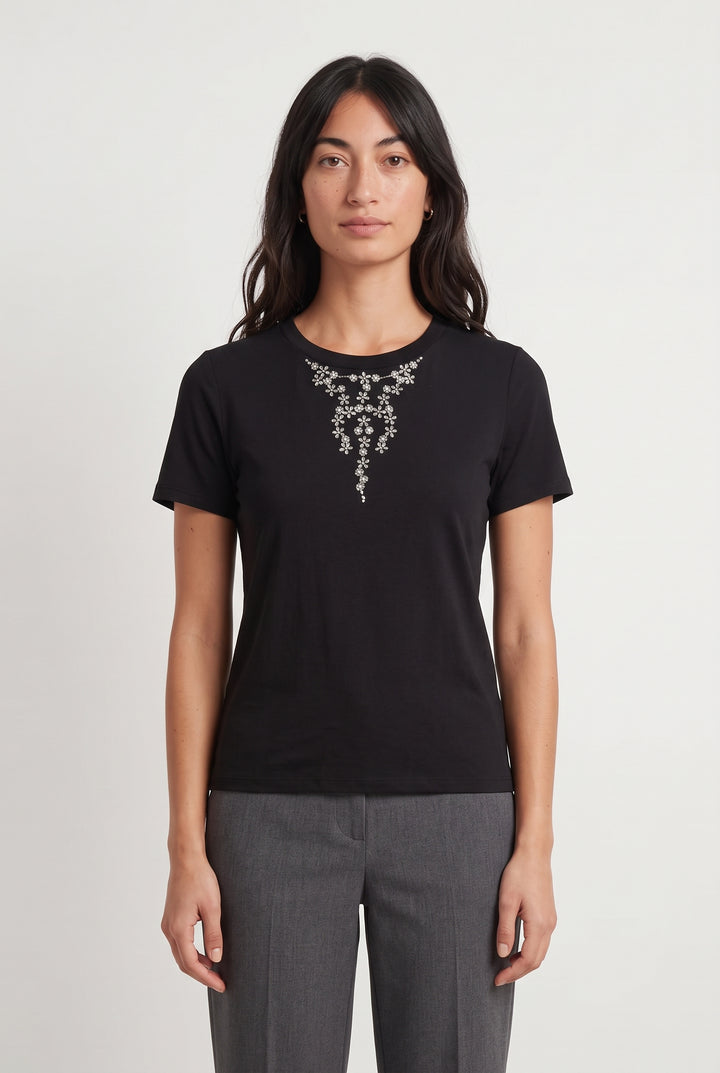 Tee-shirt noir - Taille S/36 de la marque Rodier | PARAD69884 - Vendu par Paradigme - Image 1