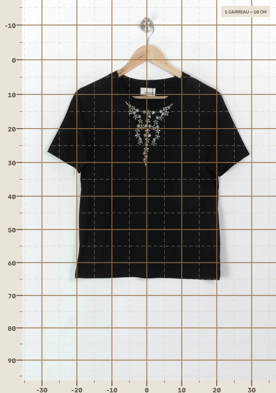 Tee-shirt noir - Taille S/36 de la marque Rodier | PARAD69884 - Vendu par Paradigme - Image 4