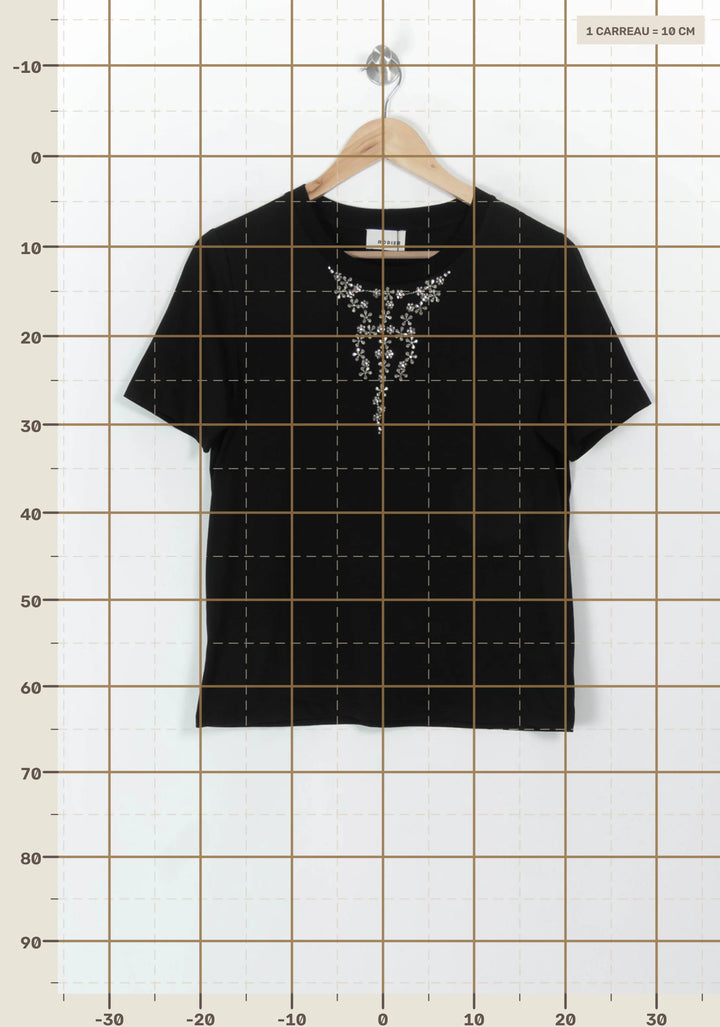 Tee-shirt noir - Taille S/36 de la marque Rodier | PARAD69884 - Vendu par Paradigme - Image 4