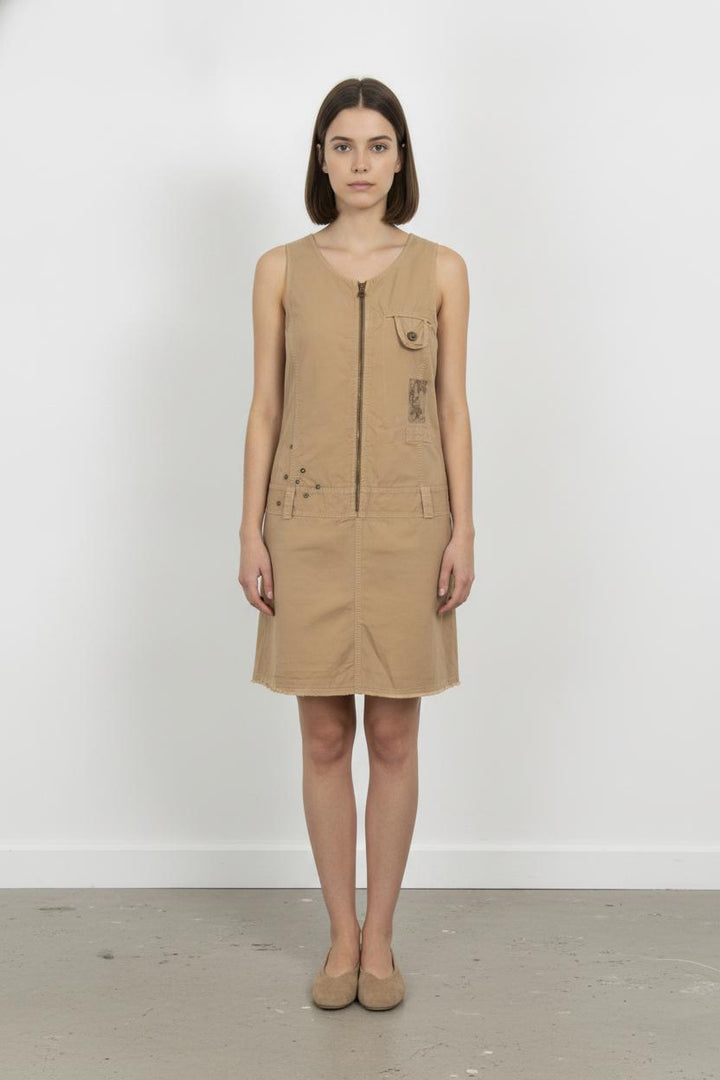 Robe Sans Manches Marron - Taille M/38 de la marque IKKS | PARAD69892 - Vendu par Paradigme - Image 1