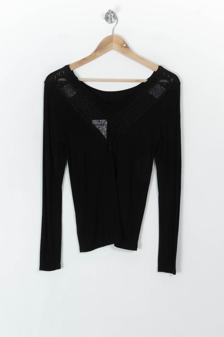 Tee-shirt Manches Longues Noir - Taille XS/34 de la marque IKKS | PARAD69914 - Vendu par Paradigme - Image 5