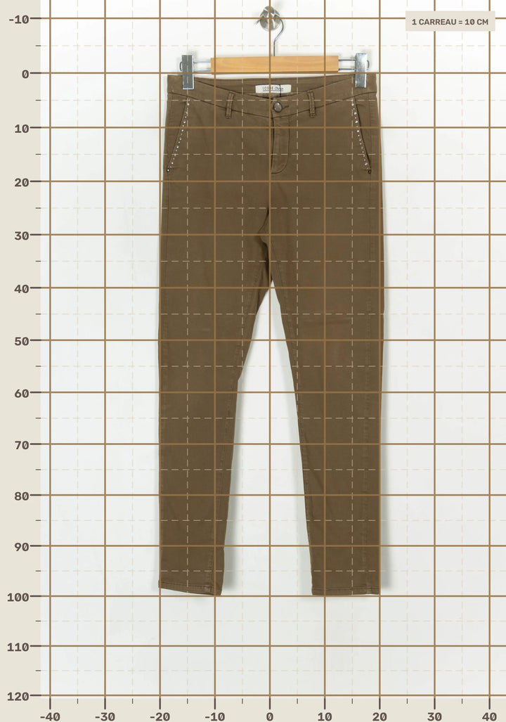 Pantalon Marron - Taille M/38 de la marque I.Code | PARAD69929 - Vendu par Paradigme - Image 4