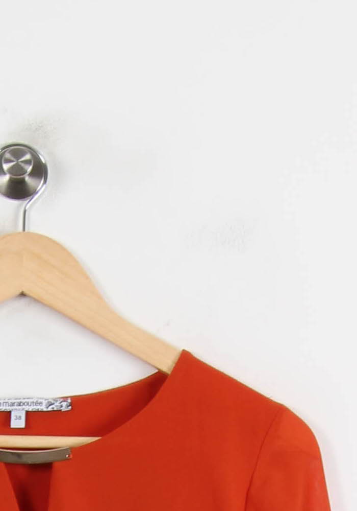 Blouse Orange - Taille M/38 de la marque La Fée Maraboutée | PARAD69982 - Vendu par Paradigme - Image 3