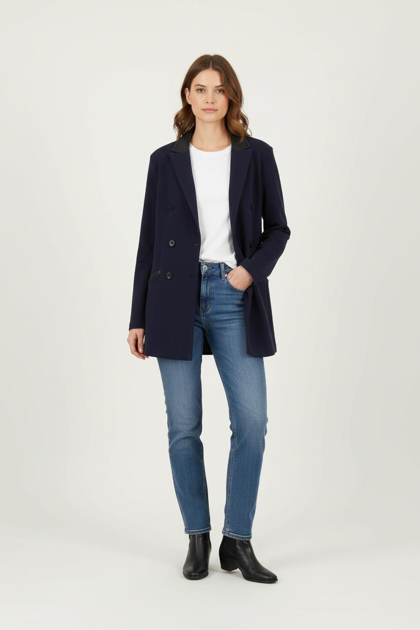 Blazer Bleu et Noir - Taille M/38 de la marque One Step | PARAD69983 - Vendu par Paradigme - Image 1