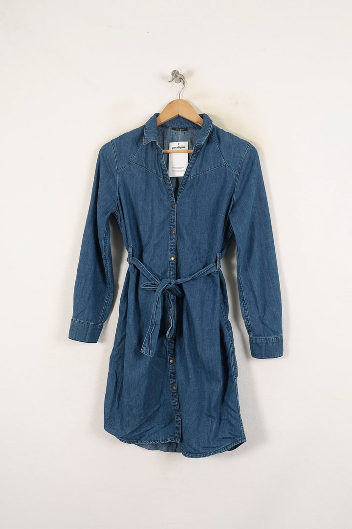 Robe Chemise Bleue - Taille S/36 de la marque One Step | PARAD69997 - Vendu par Paradigme - Image 2