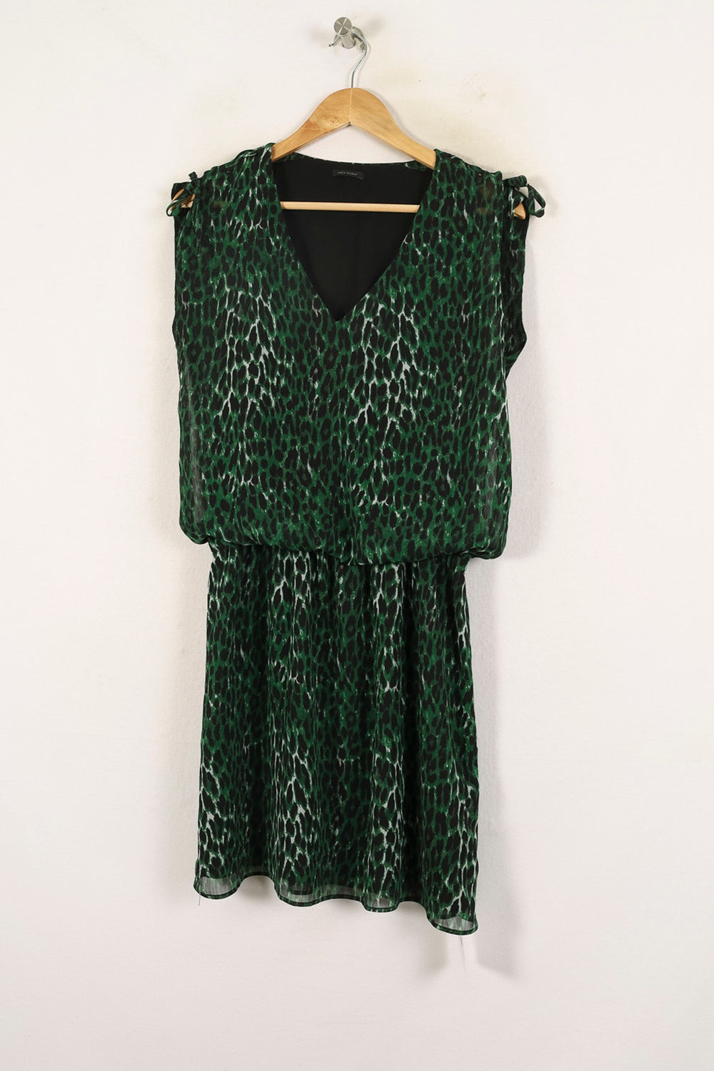 Robe Courte Verte et Noire - Taille S/36 de la marque IKKS | PARAD70000 - Vendu par Paradigme - Image 2