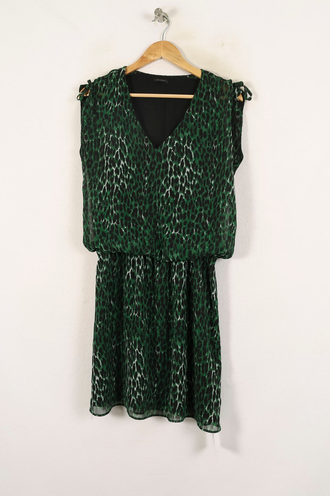 Robe Courte Verte et Noire - Taille S/36 de la marque IKKS | PARAD70000 - Vendu par Paradigme - Image 2
