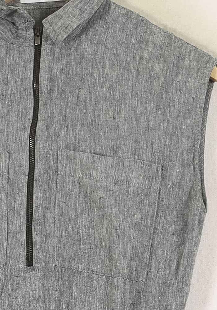 Robe Sans Manches Grise - Taille S/36 de la marque ZAPA | PARAD70001 - Vendu par Paradigme - Image 3