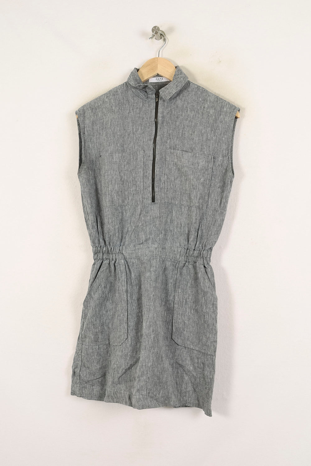 Robe Sans Manches Grise - Taille S/36 de la marque ZAPA | PARAD70001 - Vendu par Paradigme - Image 2