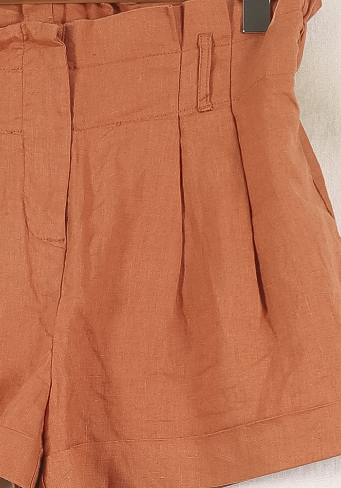 Short Taille Haute Orange - Taille M/38 de la marque Galeries Lafayette | PARAD70007 - Vendu par Paradigme - Image 3