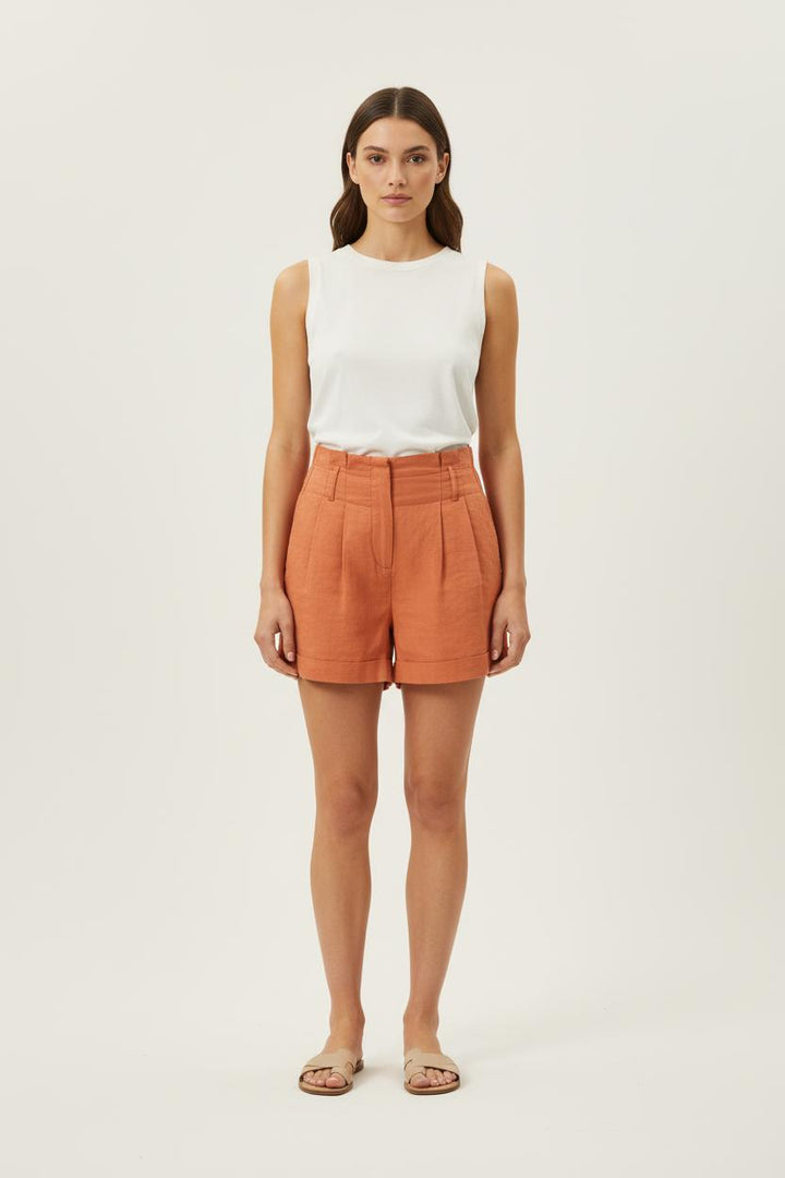 Short Taille Haute Orange - Taille M/38 de la marque Galeries Lafayette | PARAD70007 - Vendu par Paradigme - Image 1